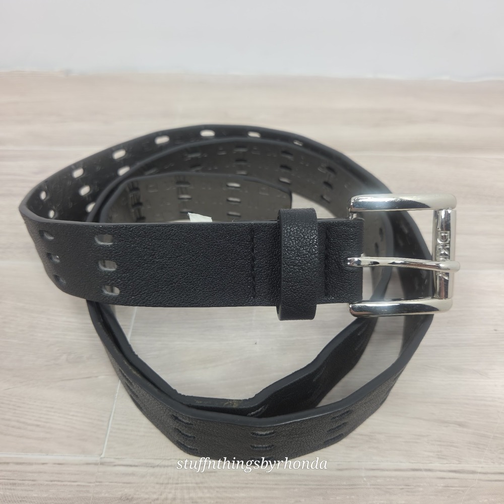 Women'sâ DKNY Faux-Leather Black Belt
